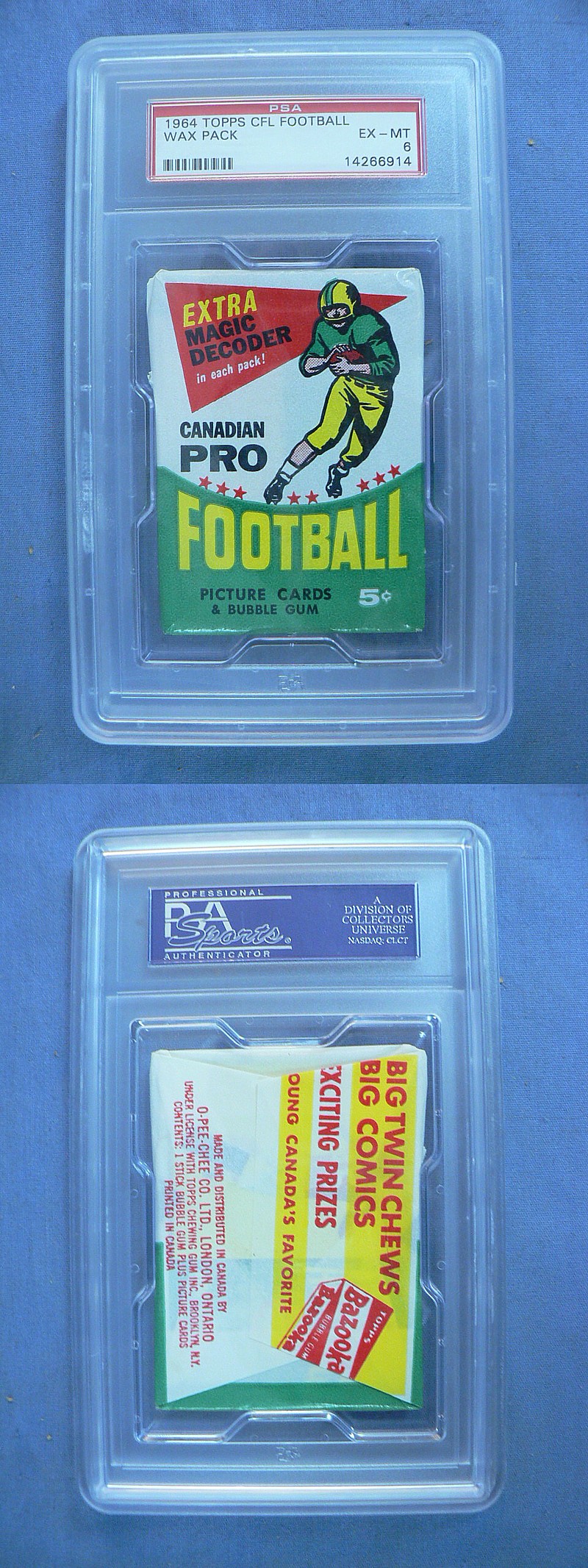 1964 TOPPS CFL FOOTBALL WAX PACK photo 1964 TOPPS CFL FOOTBALL WAX PACK photo