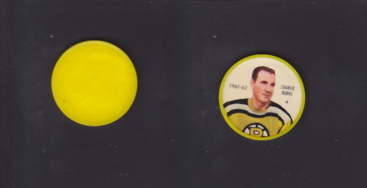 1961-62 SHIRRIFF/SALADA HOCKEY COIN #4 C.BURNS photo 1961-62 SHIRRIFF/SALADA HOCKEY COIN #4 C.BURNS photo