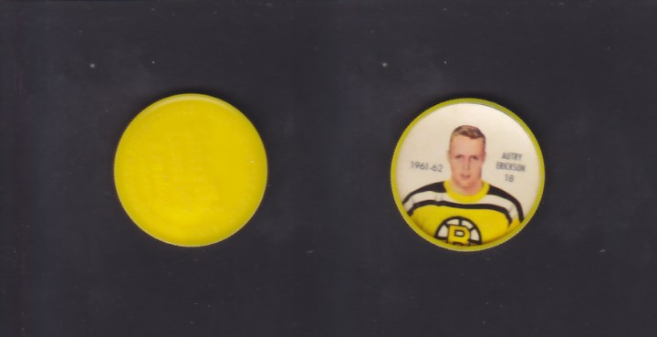 1961-62 SHIRRIFF/SALADA HOCKEY COIN #18 A.ERICKSON photo 1961-62 SHIRRIFF/SALADA HOCKEY COIN #18 A.ERICKSON photo