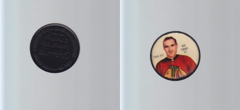 1961-62 SHIRRIFF/SALADA HOCKEY COIN #37 B.TURNER photo 1961-62 SHIRRIFF/SALADA HOCKEY COIN #37 B.TURNER photo