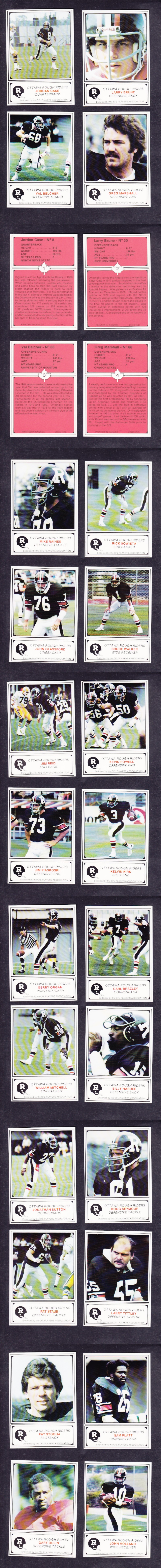 1982 CFL JOGO OTTAWA FOOTBALL CARD FULL SET 24/24 photo 1982 CFL JOGO OTTAWA FOOTBALL CARD FULL SET 24/24 photo