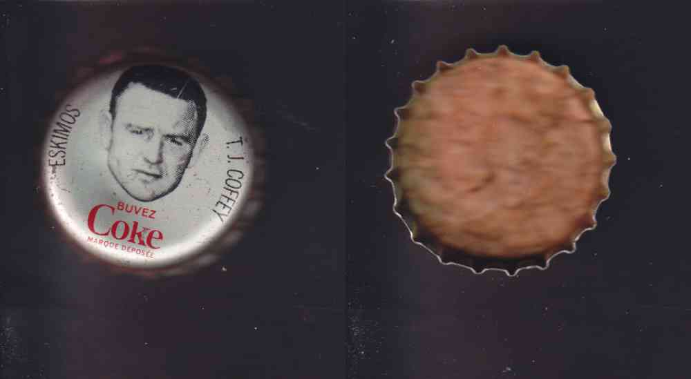 1965 CFL COCA COLA FOOTBALL CAP T.J. COFFEY photo 1965 CFL COCA COLA FOOTBALL CAP T.J. COFFEY photo
