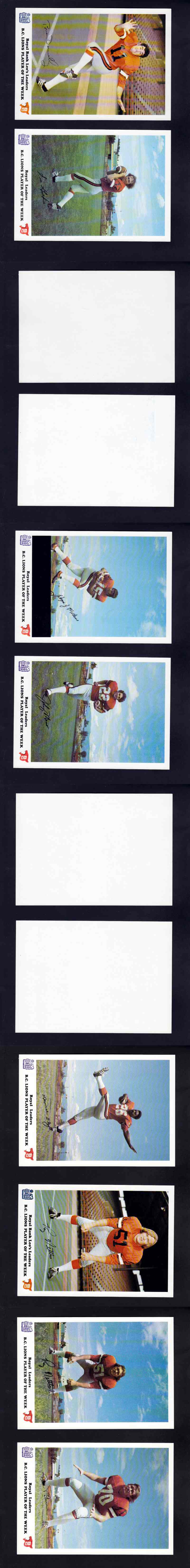 1970'S CFL ROYAL BANK B.C. LIONS PHOTO LOT OF 8 photo 1970'S CFL ROYAL BANK B.C. LIONS PHOTO LOT OF 8 photo