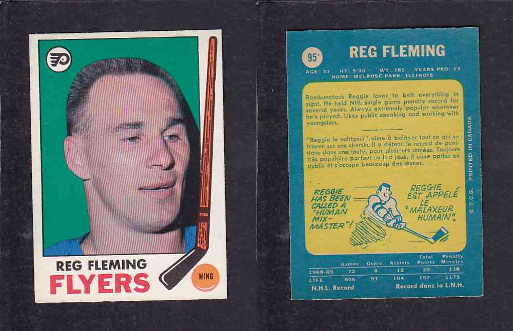 1969-70 O-PEE-CHEE HOCKEY CARD #95 R. FLEMING photo 1969-70 O-PEE-CHEE HOCKEY CARD #95 R. FLEMING photo