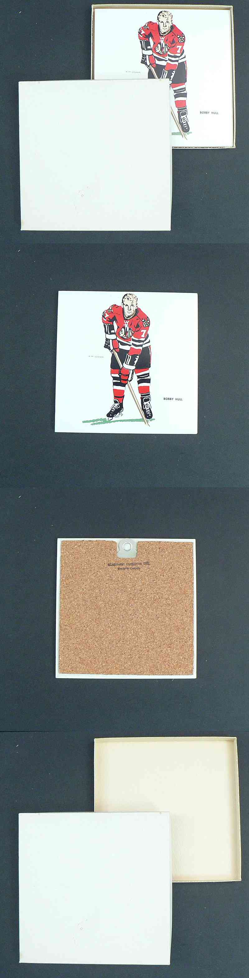 1962-63 H.M COWAN CERAMIC TILE B.HULL & ORIGINAL BOX photo 1962-63 H.M COWAN CERAMIC TILE B.HULL & ORIGINAL BOX photo