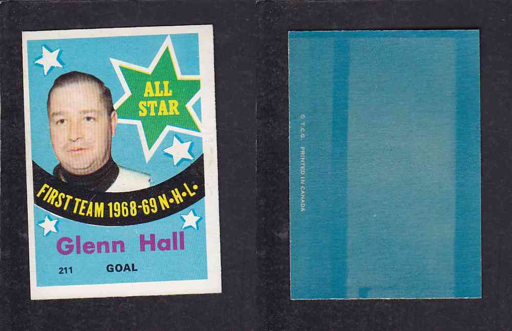 1969-70 O-PEE-CHEE HOCKEY CARD #211 G. HALL photo 1969-70 O-PEE-CHEE HOCKEY CARD #211 G. HALL photo