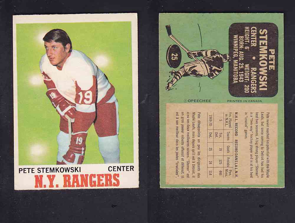 1970-71 O-PEE-CHEE HOCKEY CARD #25 P. STEMKOWSKI photo 1970-71 O-PEE-CHEE HOCKEY CARD #25 P. STEMKOWSKI photo