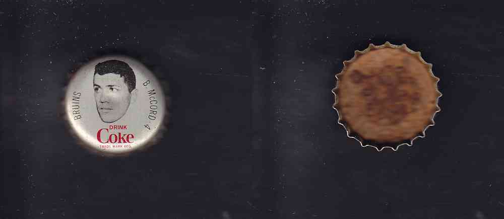 1964-65 COCA-COLA NHL CAPS B. MCCORD photo 1964-65 COCA-COLA NHL CAPS B. MCCORD photo