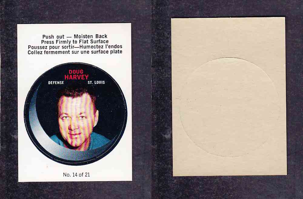 1968-69 O-PEE-CHEE PUCK STICKER #14 D.HARVEY photo 1968-69 O-PEE-CHEE PUCK STICKER #14 D.HARVEY photo