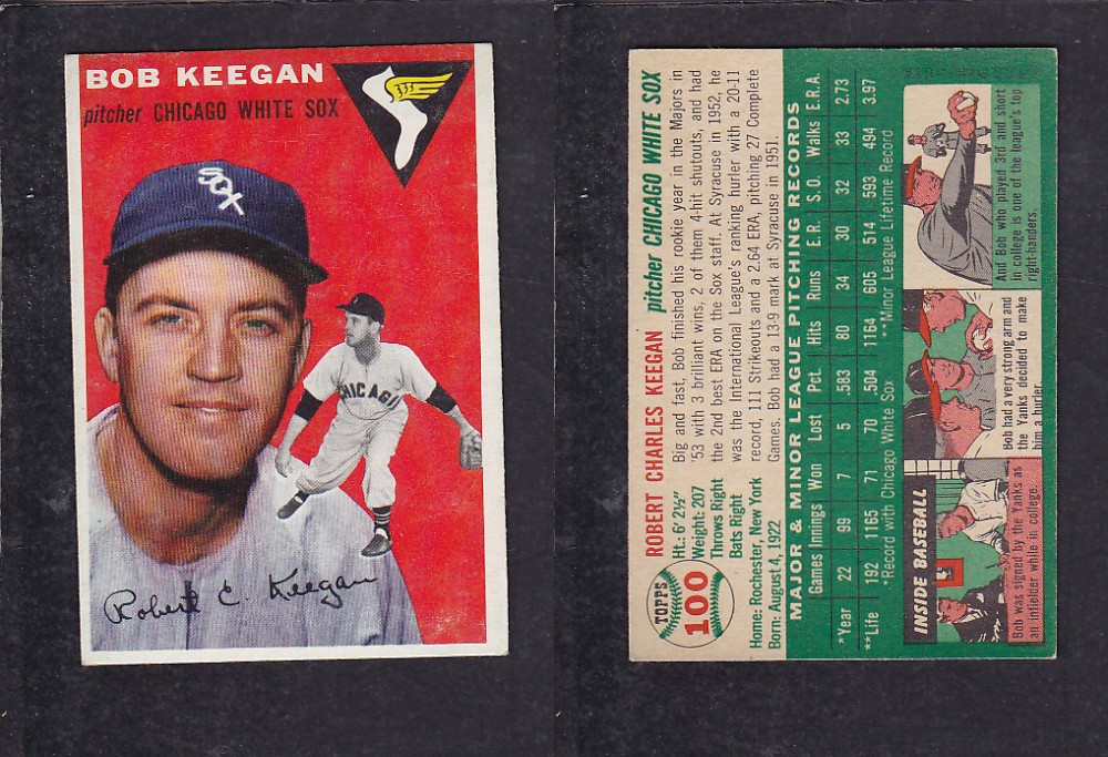 1952 TOPPS BASEBALL CARD #100 B. KEEGAN photo 1952 TOPPS BASEBALL CARD #100 B. KEEGAN photo