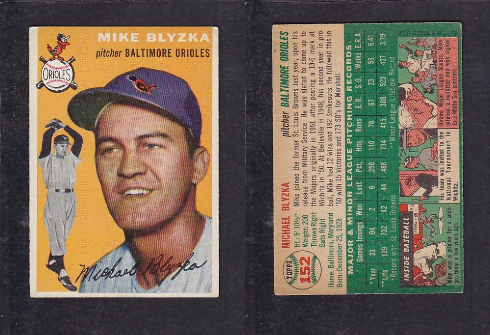 1952 TOPPS BASEBALL CARD #152 M. BLYZKA photo 1952 TOPPS BASEBALL CARD #152 M. BLYZKA photo