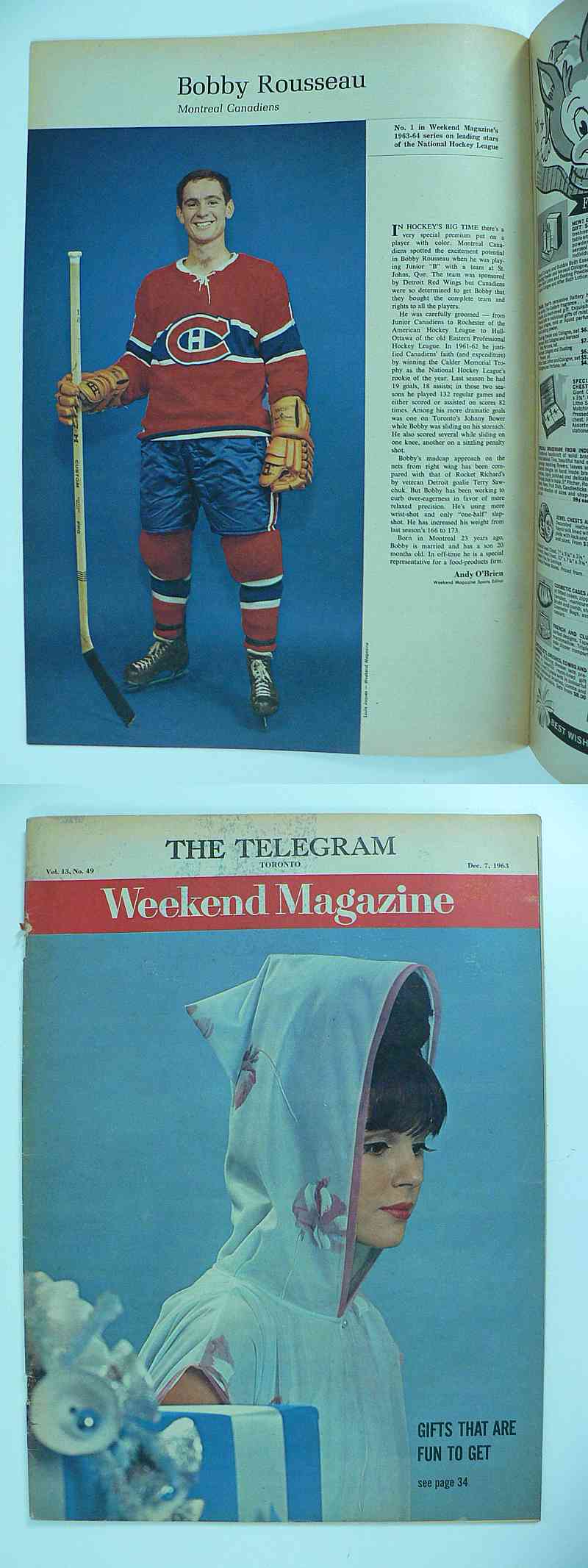 1963 WEEKEND FULL MAGAZINE B.ROUSSEAU PHOTO photo