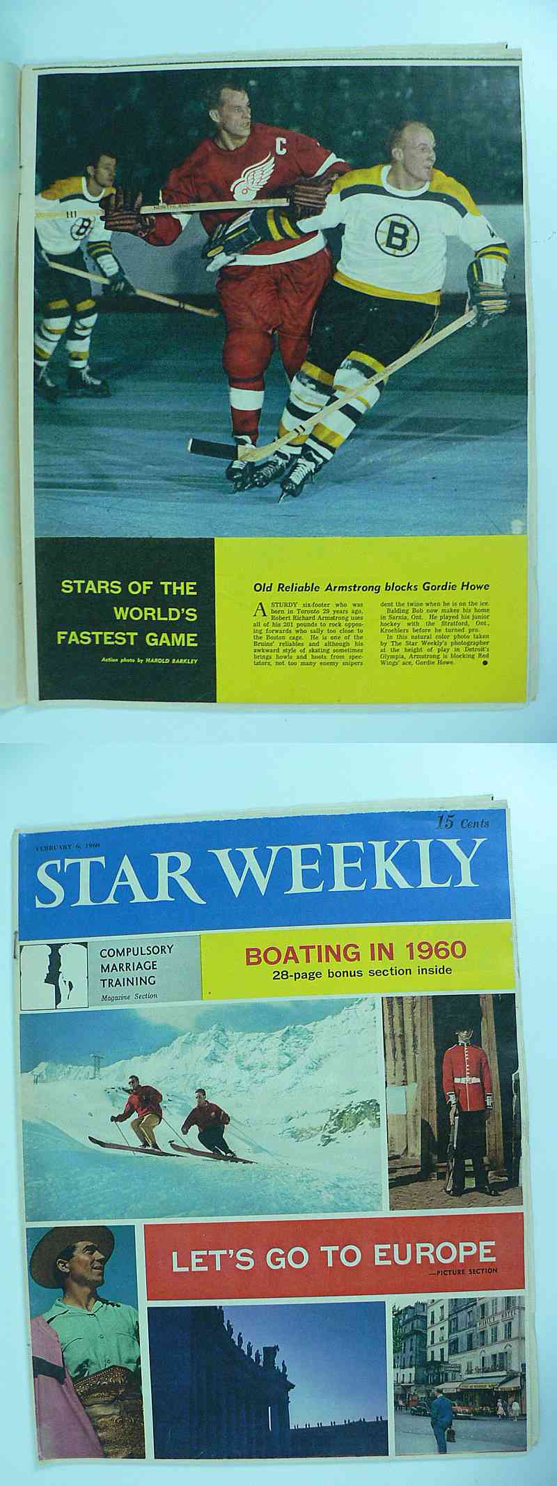 1959-60 TORONTO STAR FULL MAGAZINE B.ARMSTRONG POSTER photo 1959-60 TORONTO STAR FULL MAGAZINE B.ARMSTRONG POSTER photo