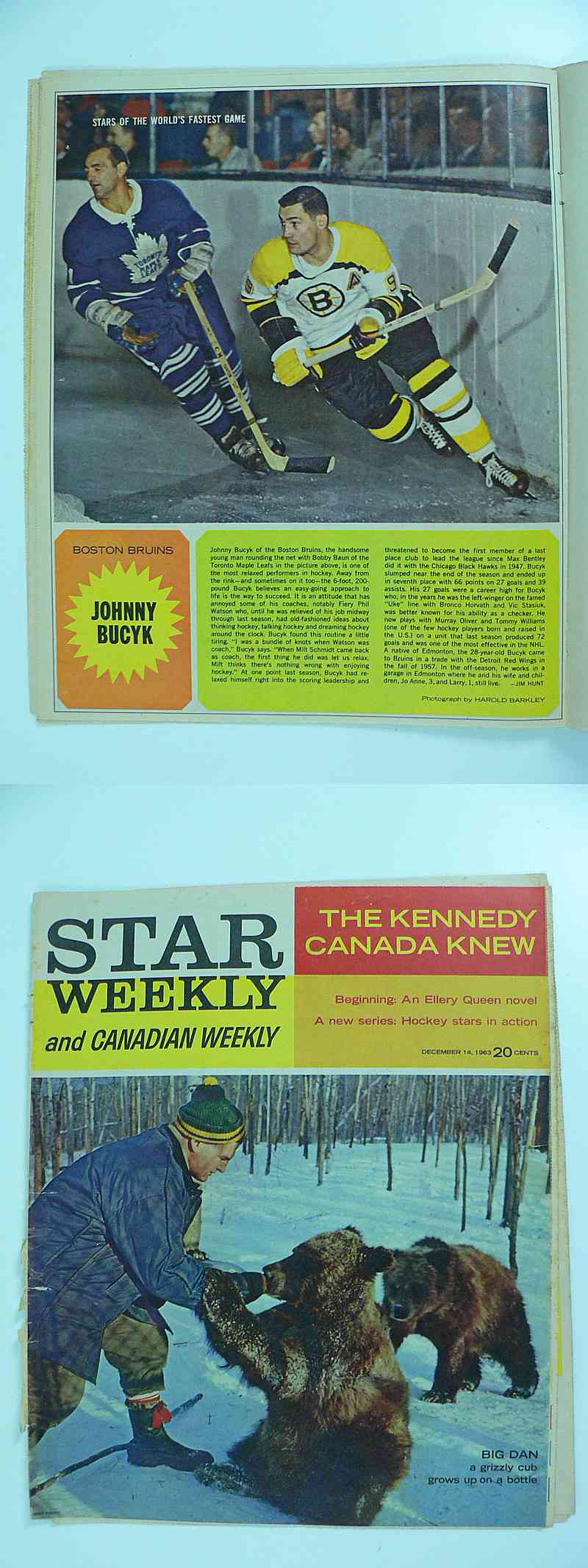 1962-63 TORONTO STAR FULL MAGAZINE J.BUCYK POSTER photo 1962-63 TORONTO STAR FULL MAGAZINE J.BUCYK POSTER photo