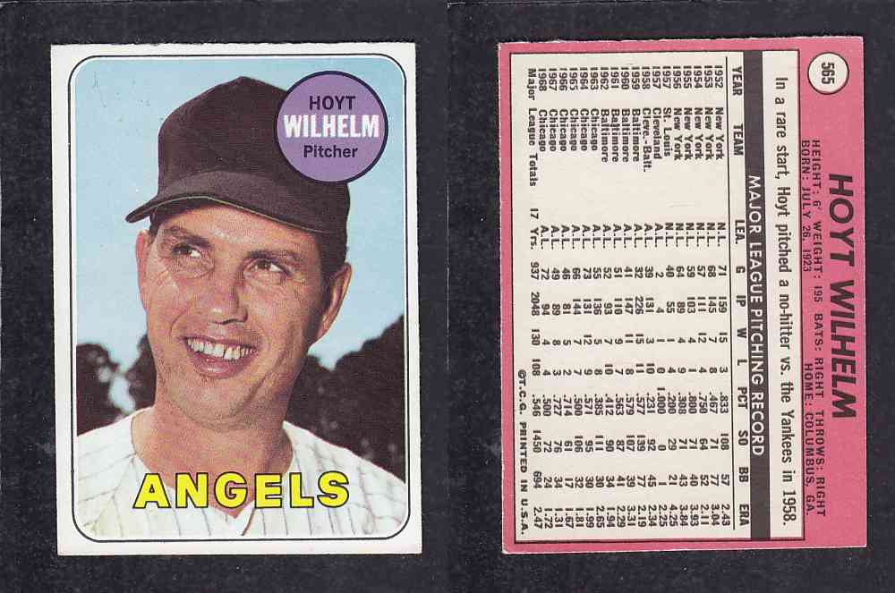 1969 TOPPS BASEBALL CARD #565 M. WILHELM photo 1969 TOPPS BASEBALL CARD #565 M. WILHELM photo