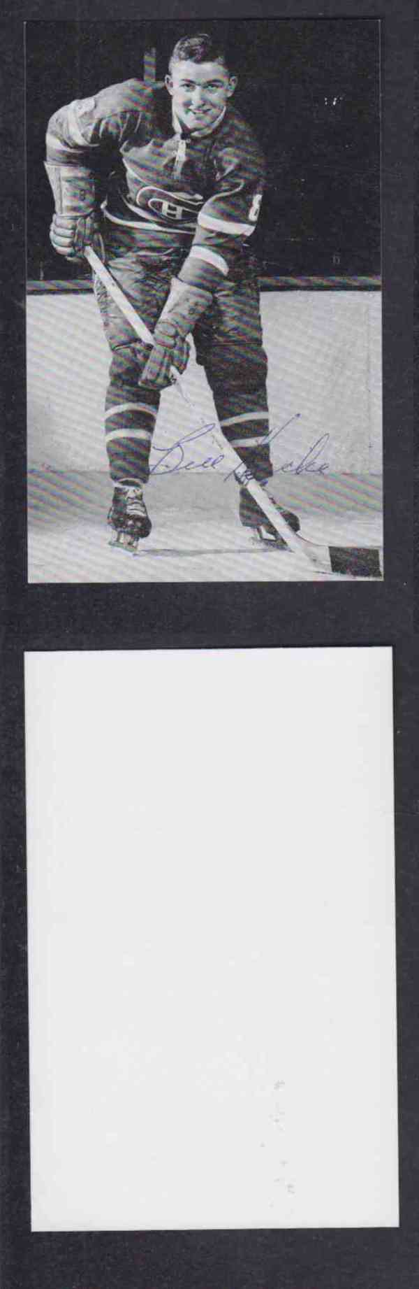 1960 'S MONTREAL CANADIENS B.HICKE AUTOGRAPHED POST CARD photo 1960 'S MONTREAL CANADIENS B.HICKE AUTOGRAPHED POST CARD photo