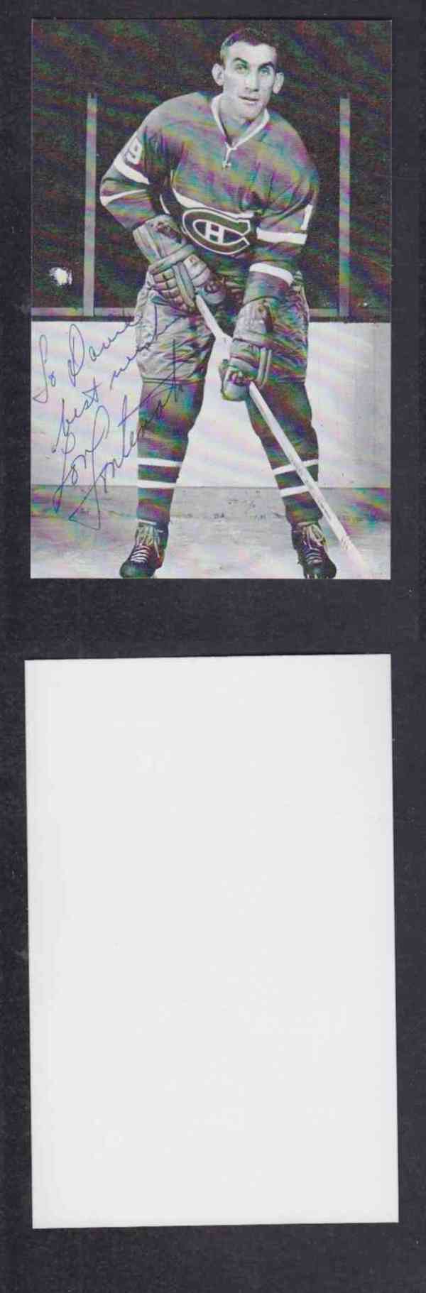1960 'S MONTREAL CANADIENS L.FONTINATO AUTOGRAPHED POST CARD photo 1960 'S MONTREAL CANADIENS L.FONTINATO AUTOGRAPHED POST CARD photo