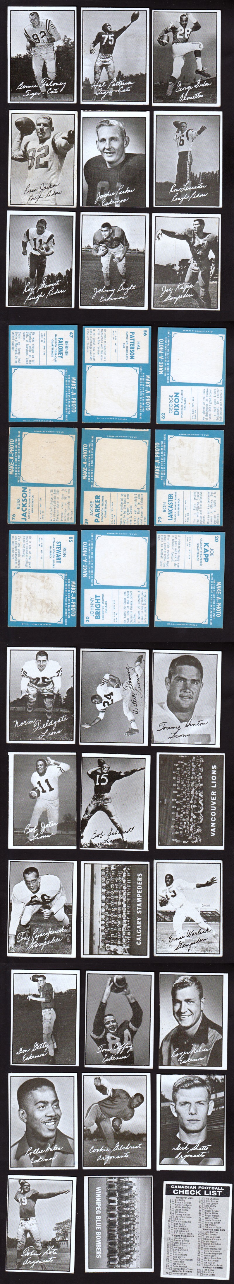 1961 CFL TOPPS FOOTBALL CARD FULL SET 132/132 photo 1961 CFL TOPPS FOOTBALL CARD FULL SET 132/132 photo