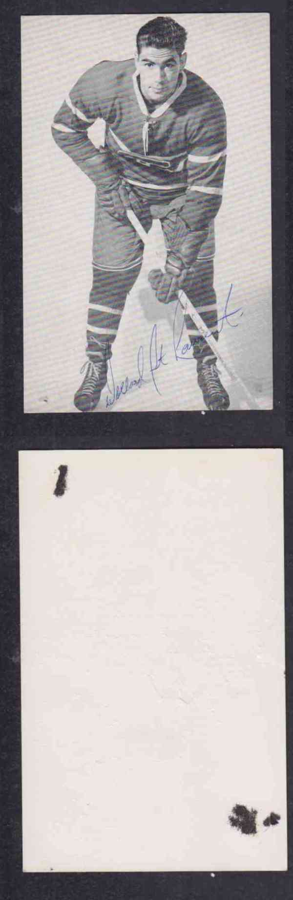 1960 'S MONTREAL CANADIENS D.ST-LAURENT AUTOGRAPHED POST CARD photo 1960 'S MONTREAL CANADIENS D.ST-LAURENT AUTOGRAPHED POST CARD photo