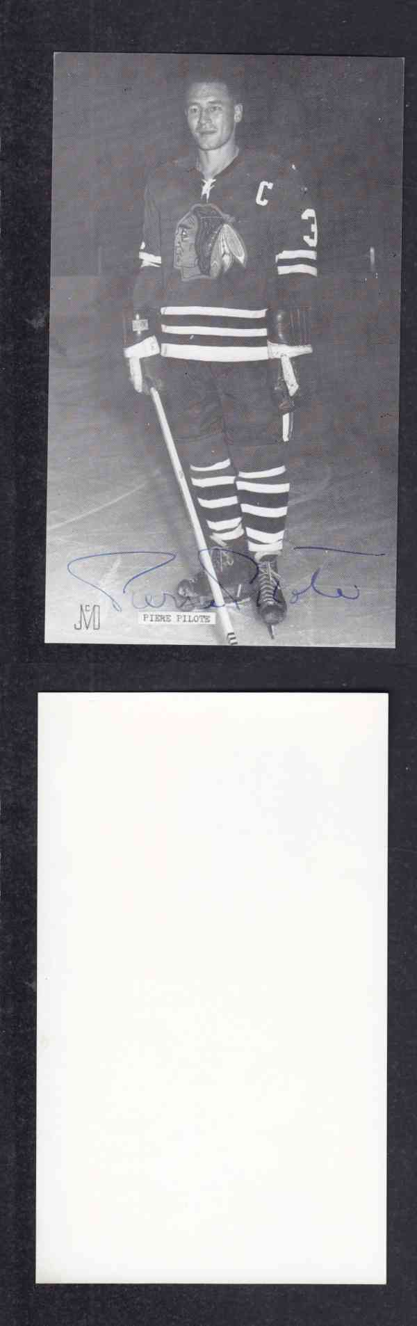 1960 'S CHICAGO BLACKHAWKS P.PILOTE AUTOGRAPHED POST CARD photo 1960 'S CHICAGO BLACKHAWKS P.PILOTE AUTOGRAPHED POST CARD photo