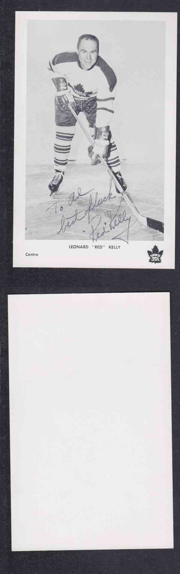 1960 'S TORONTO MAPLE LEAFS R.KELLY AUTOGRAPHED POST CARD photo 1960 'S TORONTO MAPLE LEAFS R.KELLY AUTOGRAPHED POST CARD photo