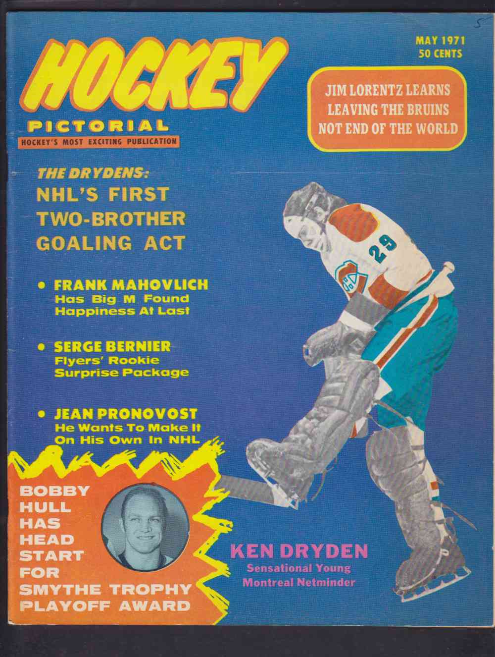 1971 HOCKEY PICTORIAL FULL MAGAZINE K. DRYDEN ON COVER photo 1971 HOCKEY PICTORIAL FULL MAGAZINE K. DRYDEN ON COVER photo