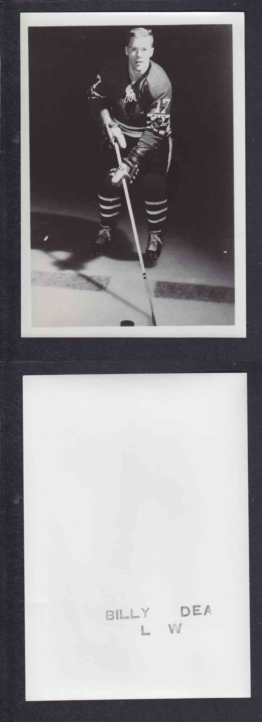 1950'S CHICAGO BLACKHAWKS PHOTO B. DEA photo 1950'S CHICAGO BLACKHAWKS PHOTO B. DEA photo