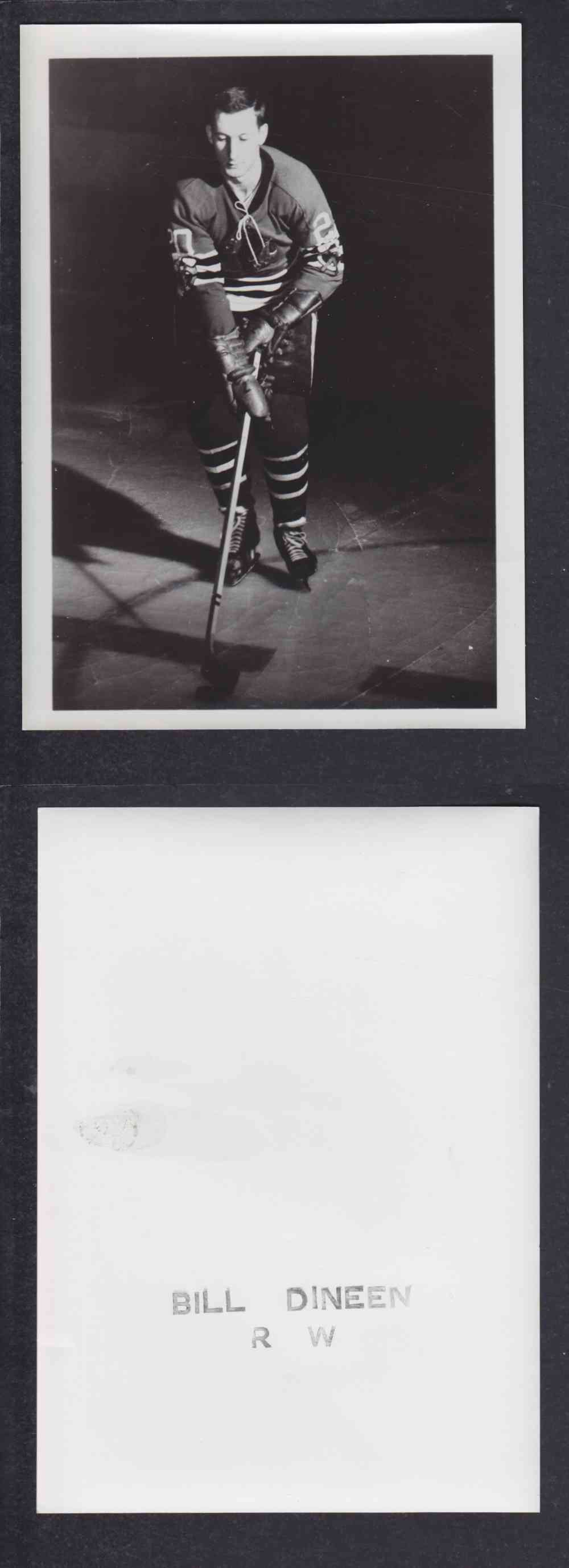 1950'S CHICAGO BLACKHAWKS PHOTO B. DINEEN photo 1950'S CHICAGO BLACKHAWKS PHOTO B. DINEEN photo