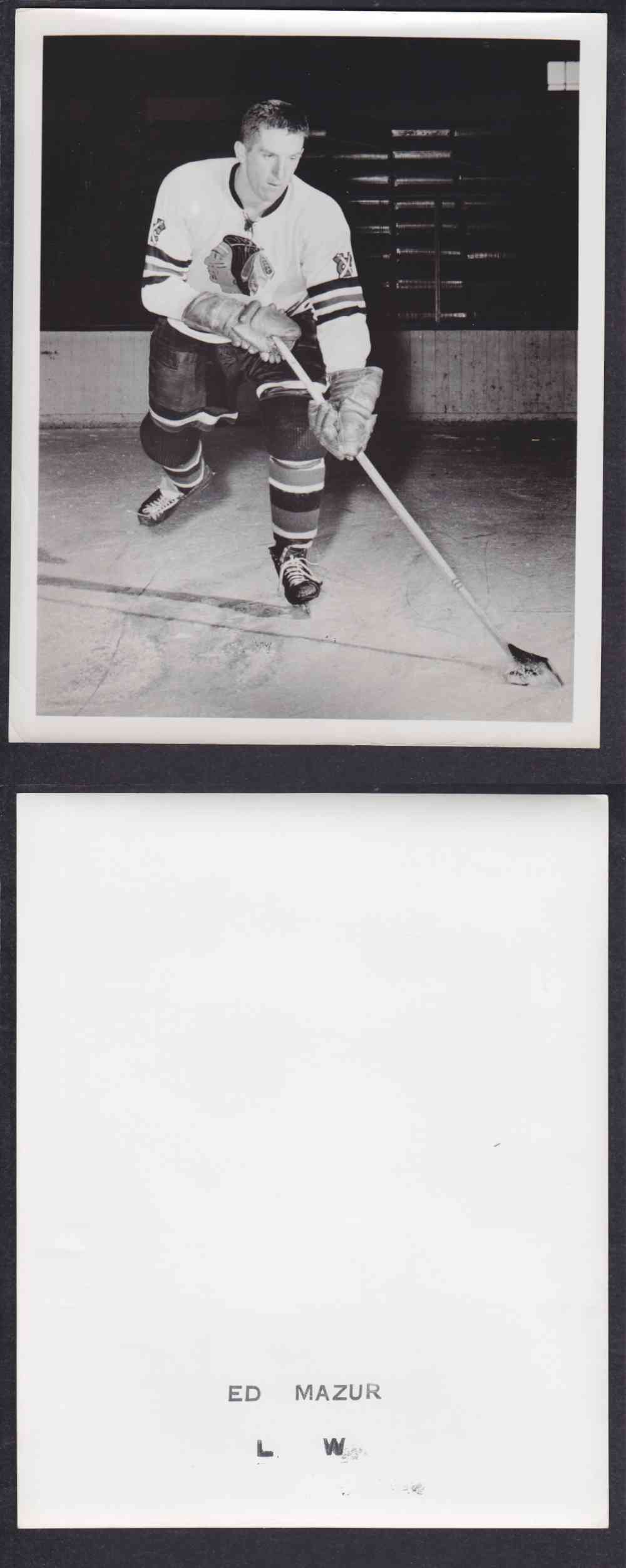 1950'S CHICAGO BLACKHAWKS PHOTO E. MAZUR photo 1950'S CHICAGO BLACKHAWKS PHOTO E. MAZUR photo