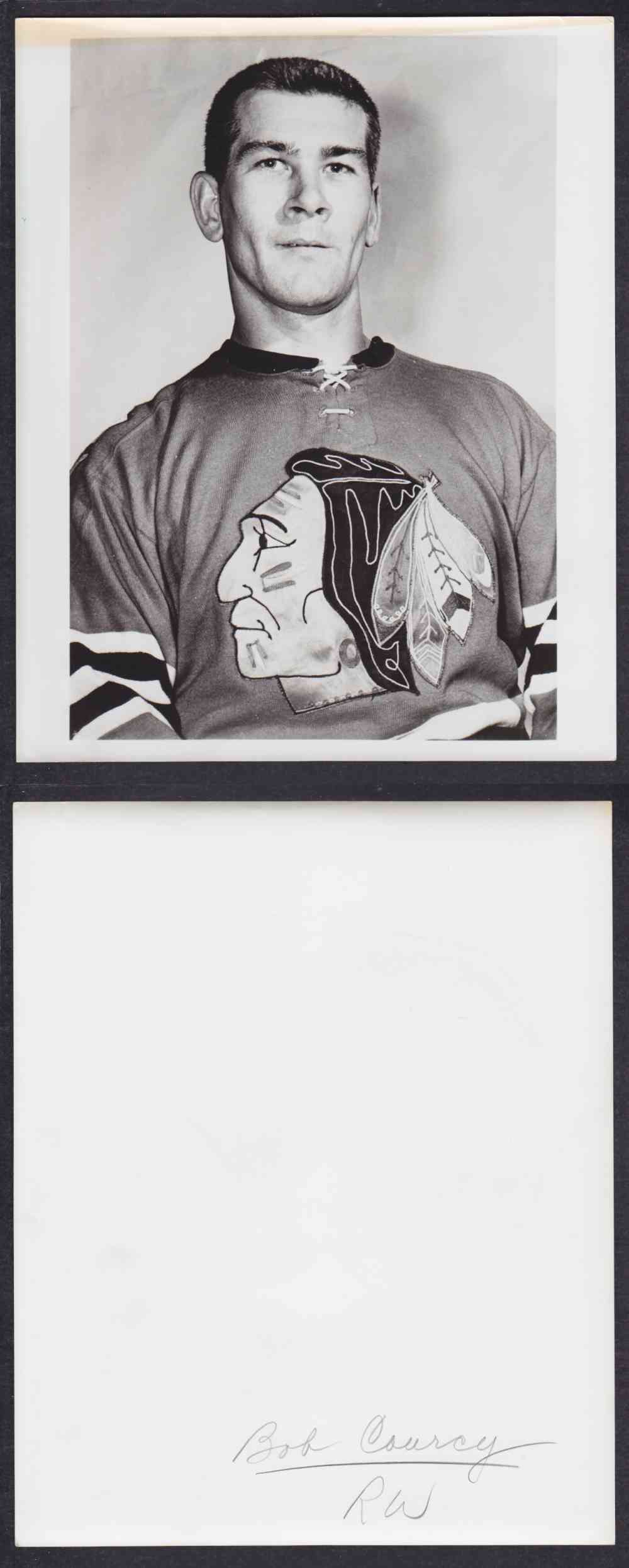 1950'S CHICAGO BLACKHAWKS PHOTO B. COURCY photo 1950'S CHICAGO BLACKHAWKS PHOTO B. COURCY photo