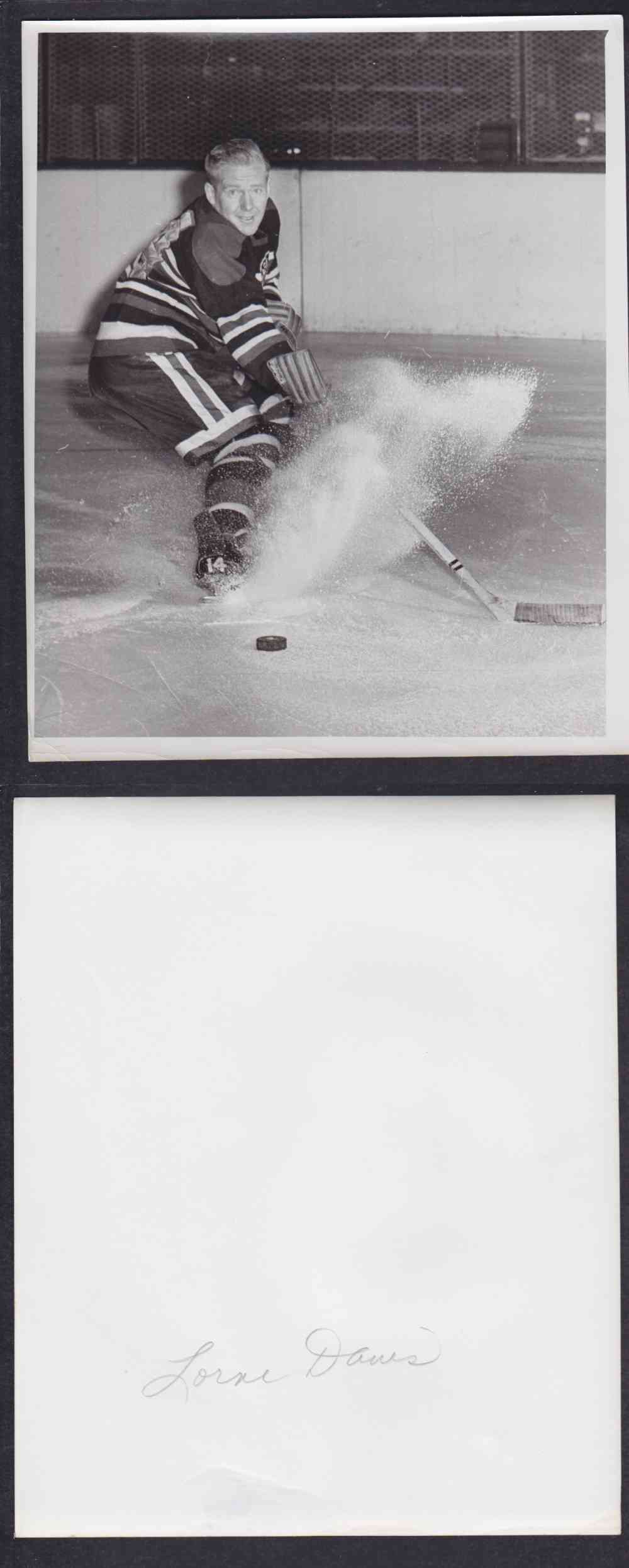1950'S CHICAGO BLACKHAWKS PHOTO L. DAVIS photo 1950'S CHICAGO BLACKHAWKS PHOTO L. DAVIS photo