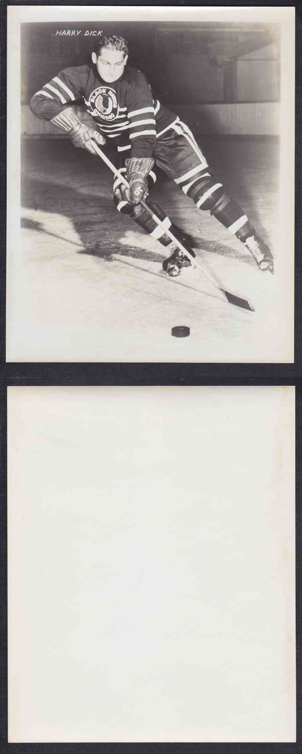 1960'S CHICAGO BACKHAWKS OLD TIMER PHOTO H. DICK photo 1960'S CHICAGO BACKHAWKS OLD TIMER PHOTO H. DICK photo