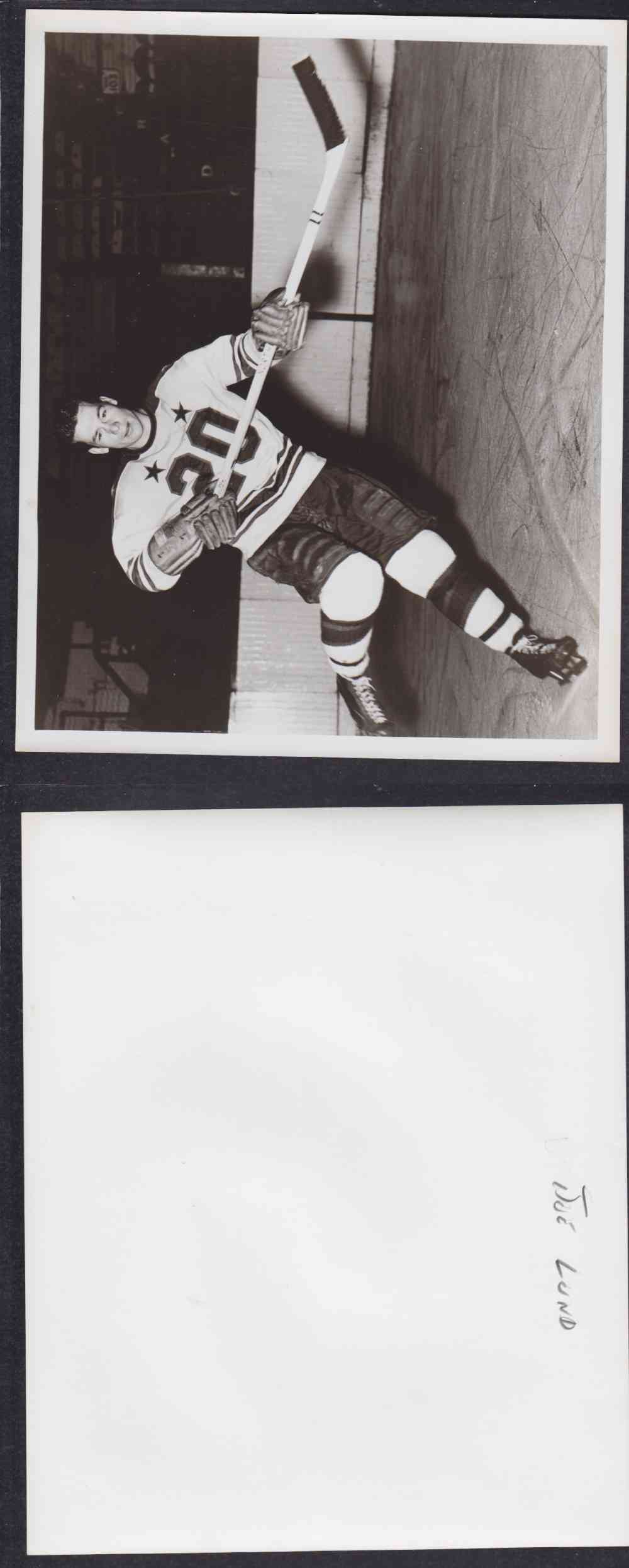 1950'S CLEVELAND BARONS PHOTO J. LUND photo 1950'S CLEVELAND BARONS PHOTO J. LUND photo