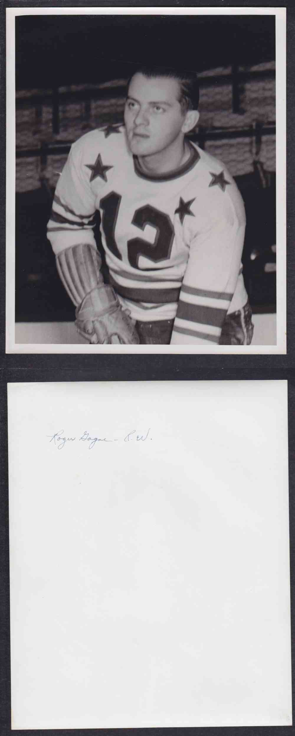 1950'S CLEVELAND BARONS PHOTO R. GAGNE photo 1950'S CLEVELAND BARONS PHOTO R. GAGNE photo