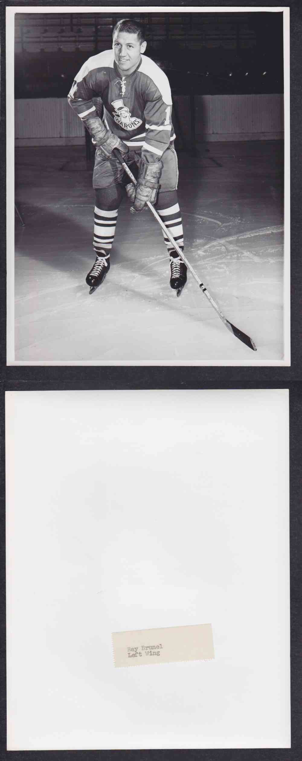 1960'S CLEVELAND BARONS PHOTO R. BRUNEL photo 1960'S CLEVELAND BARONS PHOTO R. BRUNEL photo