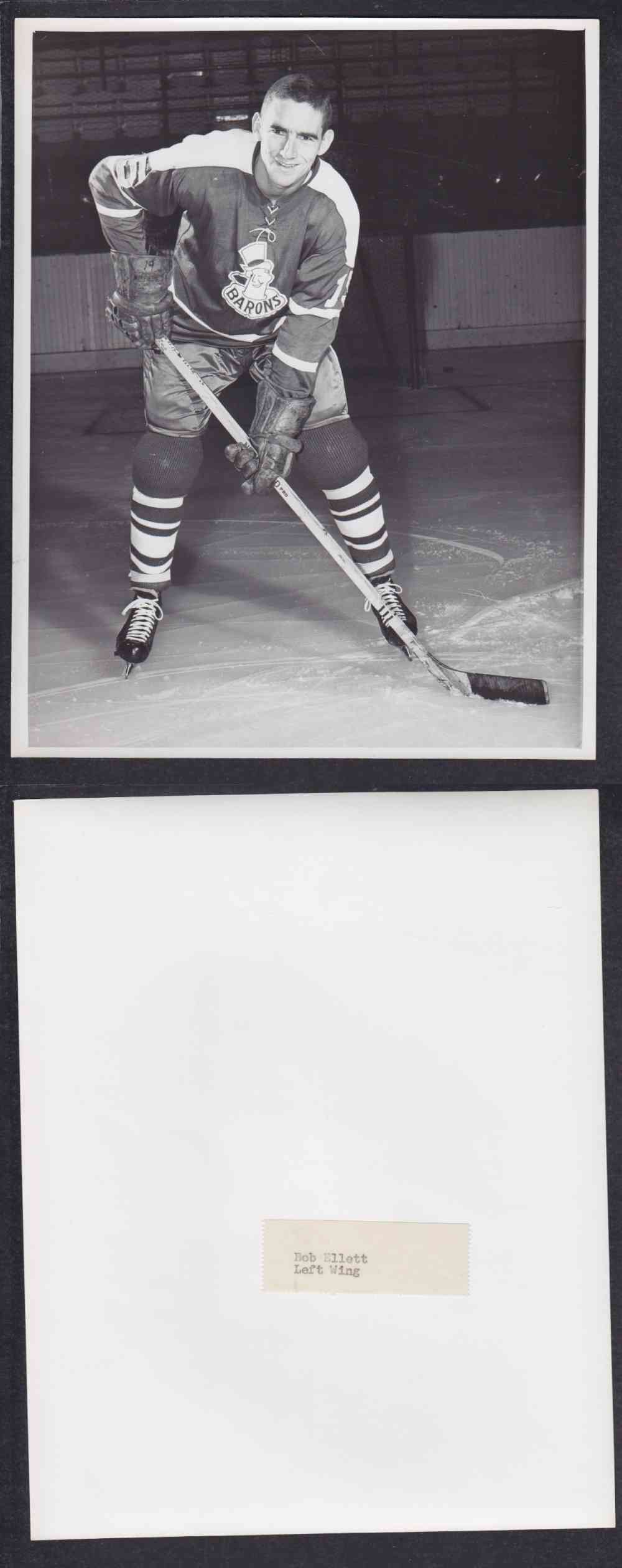 1960'S CLEVELAND BARONS PHOTO B. ELLETT photo 1960'S CLEVELAND BARONS PHOTO B. ELLETT photo