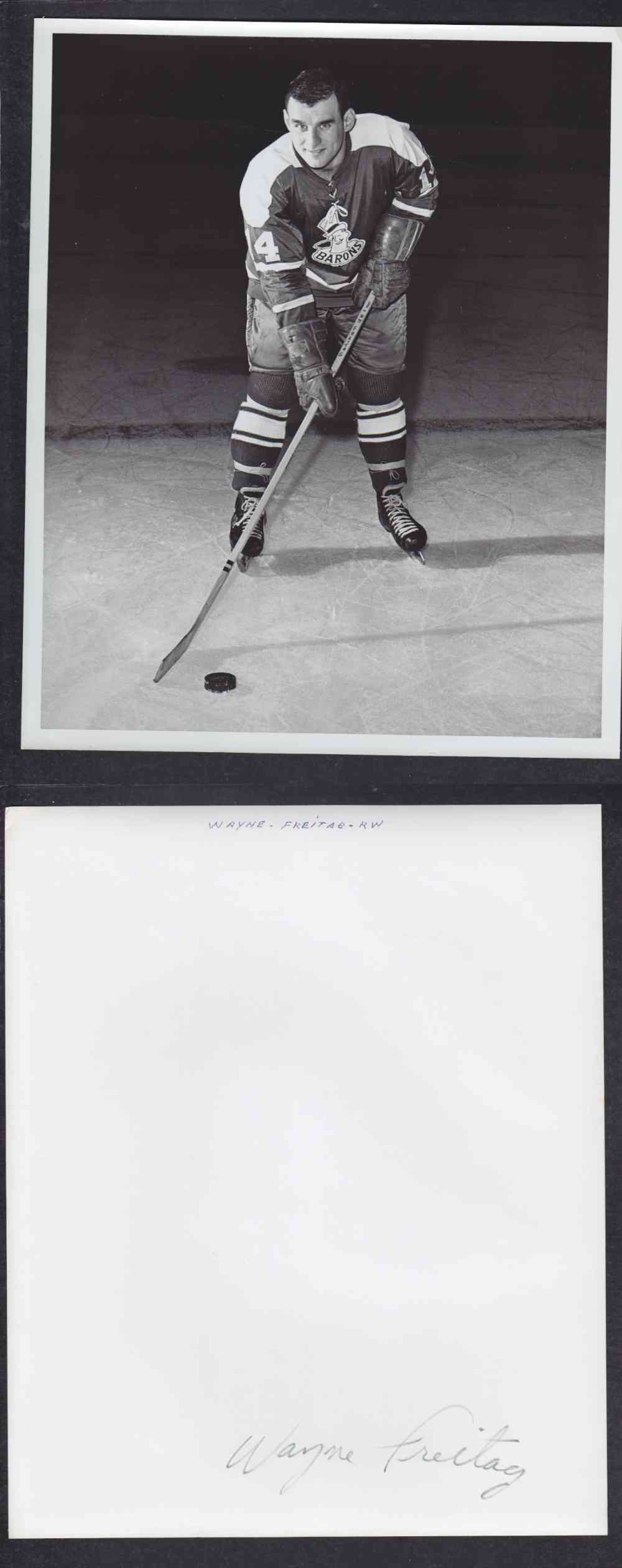 1960'S CLEVELAND BARONS PHOTO W. FREITAG photo