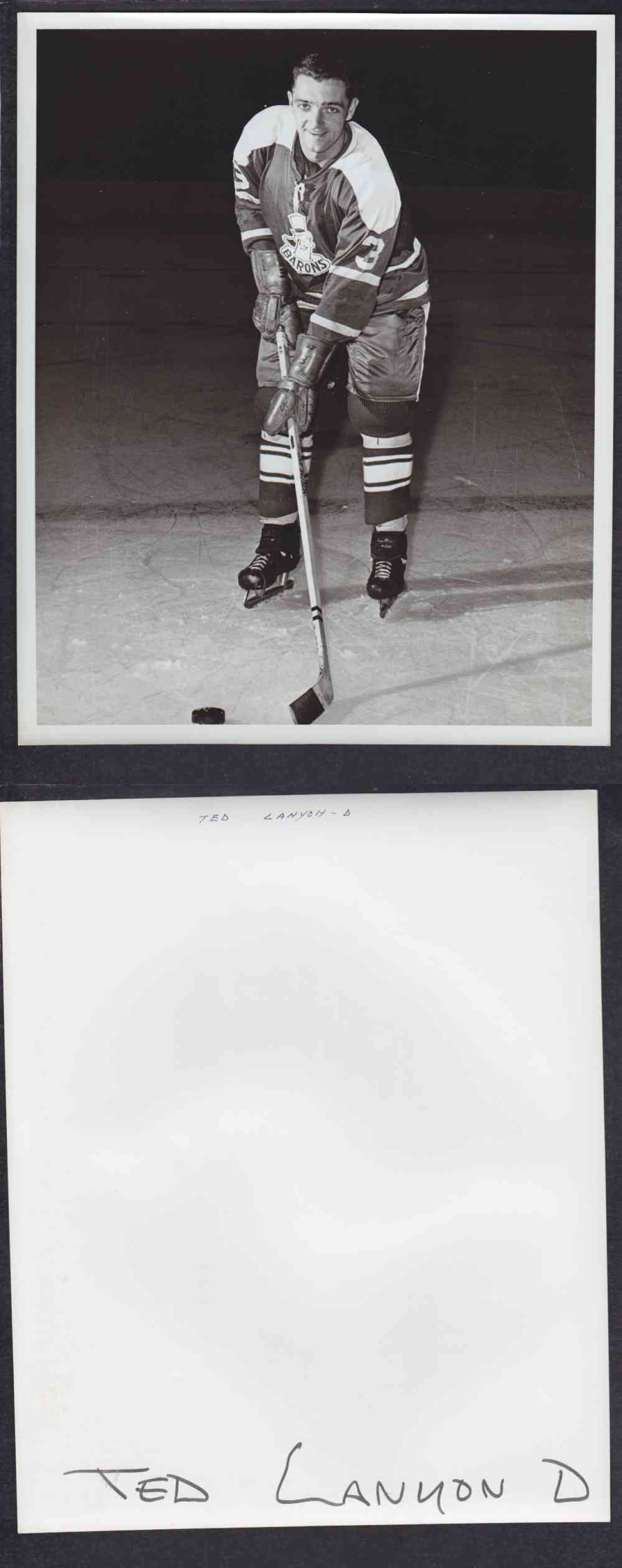 1960'S CLEVELAND BARONS PHOTO T. LANNON photo 1960'S CLEVELAND BARONS PHOTO T. LANNON photo
