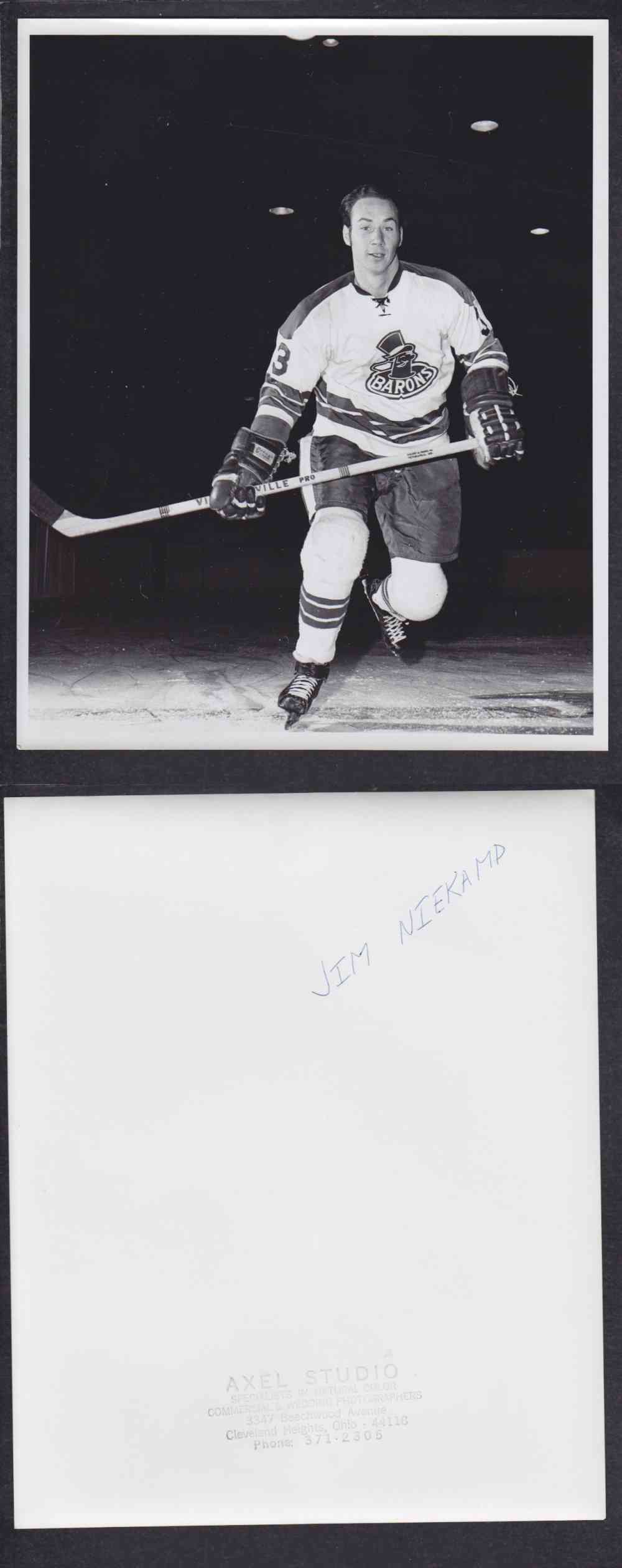 1960'S CLEVELAND BARONS PHOTO J. NIEKAMD photo 1960'S CLEVELAND BARONS PHOTO J. NIEKAMD photo