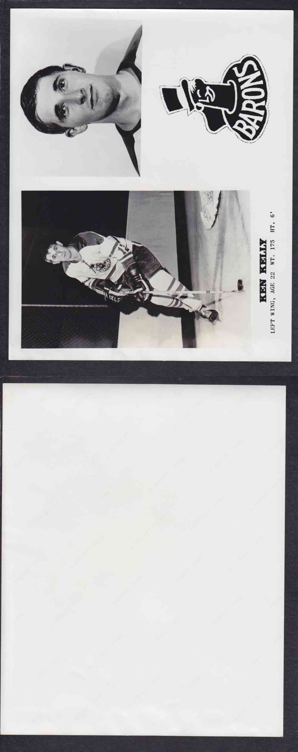 1960'S CLEVELAND BARONS PHOTO K. KELLY photo 1960'S CLEVELAND BARONS PHOTO K. KELLY photo