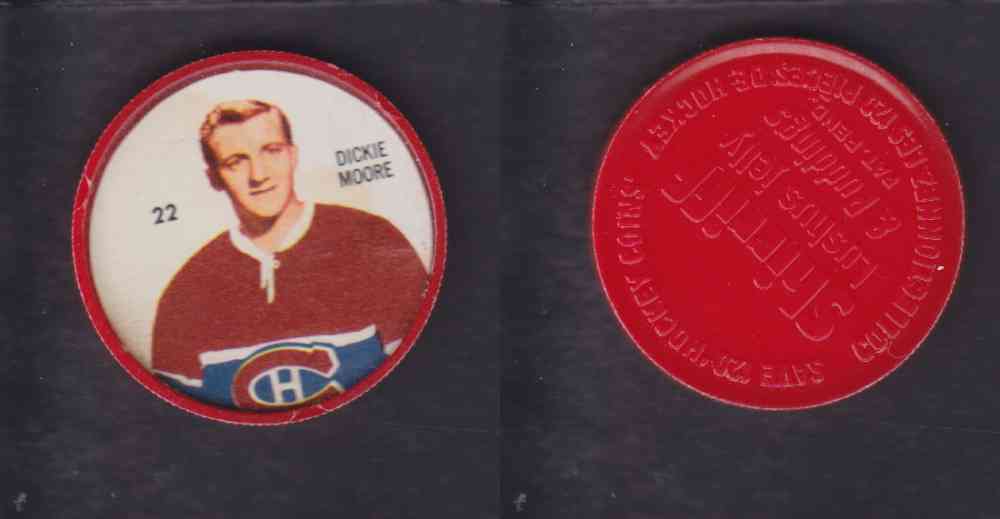 1960-61 SHIRRIFF HOCKEY COIN  #22  D. MOORE photo