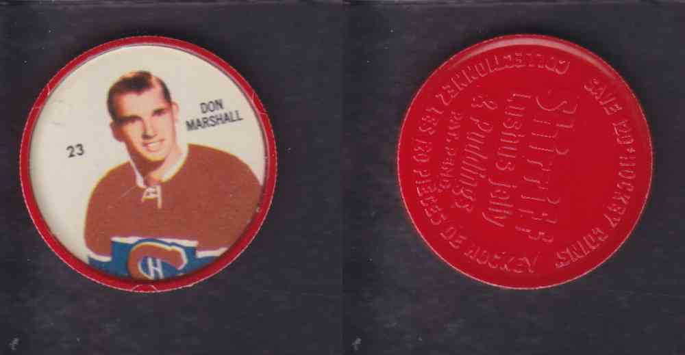 1960-61 SHIRRIFF HOCKEY COIN #23 D. MARSHALL photo 1960-61 SHIRRIFF HOCKEY COIN #23 D. MARSHALL photo