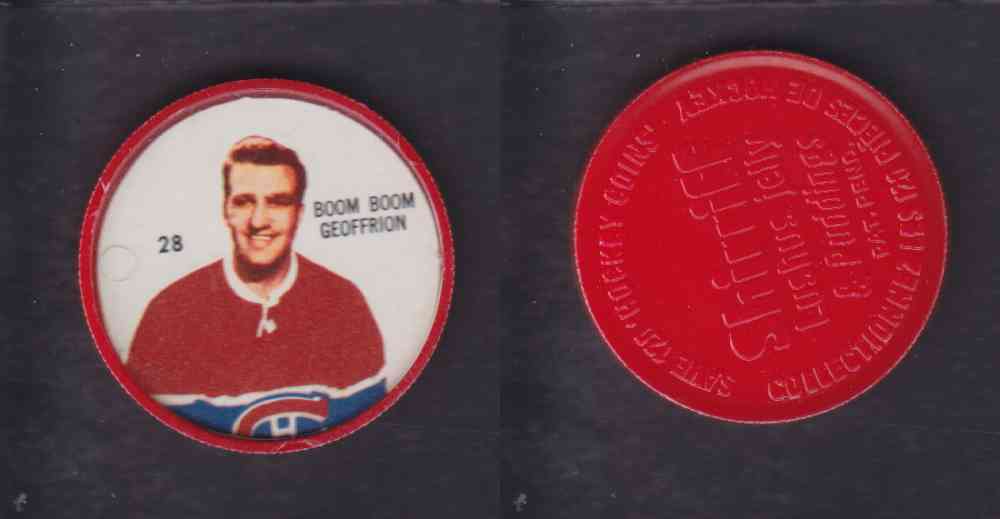 1960-61 SHIRRIFF HOCKEY COIN #28 B. B. GEOFFRION photo 1960-61 SHIRRIFF HOCKEY COIN #28 B. B. GEOFFRION photo