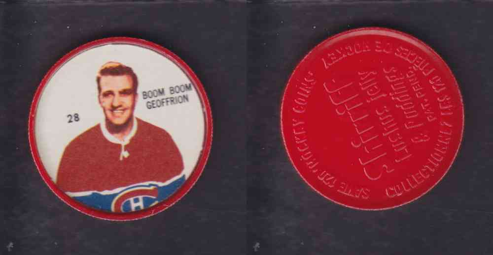 1960-61 SHIRRIFF HOCKEY COIN #28 B. B. GEOFFRION photo 1960-61 SHIRRIFF HOCKEY COIN #28 B. B. GEOFFRION photo