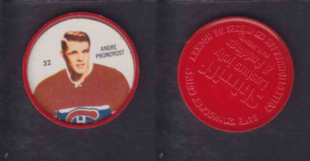 1960-61 SHIRRIFF HOCKEY COIN #32 A. PRONOVOST photo 1960-61 SHIRRIFF HOCKEY COIN #32 A. PRONOVOST photo
