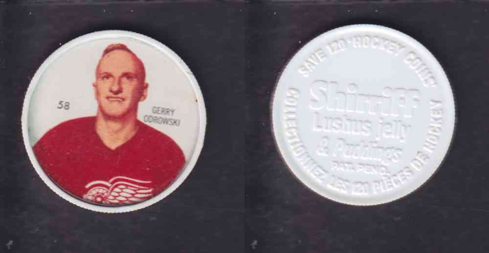 1960-61 SHIRRIFF HOCKEY COIN #58 G. ODROWSKI photo 1960-61 SHIRRIFF HOCKEY COIN #58 G. ODROWSKI photo