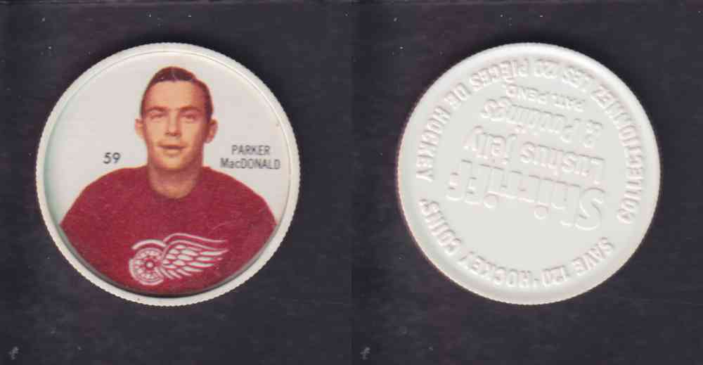 1960-61 SHIRRIFF HOCKEY COIN #59 P. MacDONALD photo 1960-61 SHIRRIFF HOCKEY COIN #59 P. MacDONALD photo