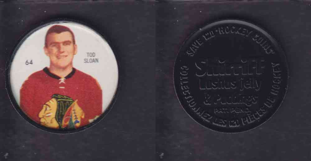 1960-61 SHIRRIFF HOCKEY COIN #64 T. SLOAN photo 1960-61 SHIRRIFF HOCKEY COIN #64 T. SLOAN photo