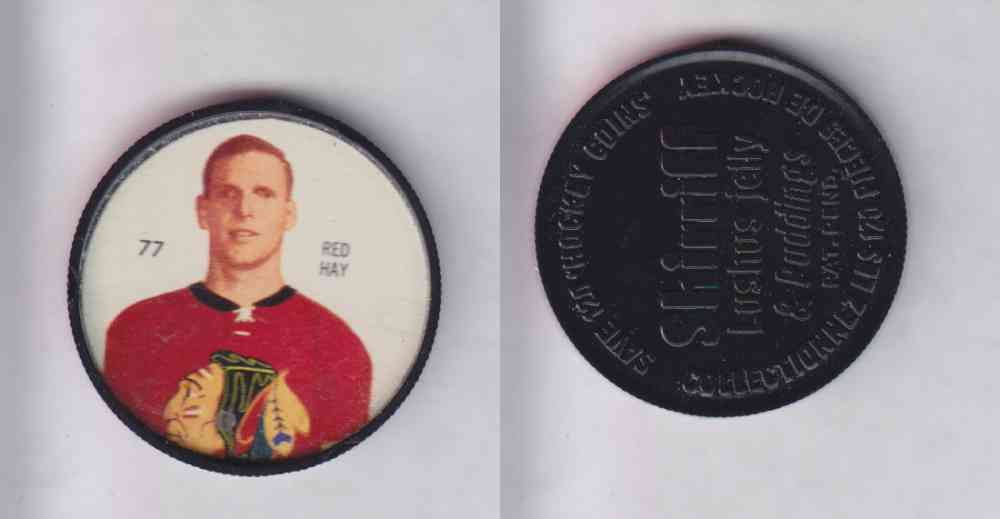 1960-61 SHIRRIFF HOCKEY COIN #77 R. HAY photo 1960-61 SHIRRIFF HOCKEY COIN #77 R. HAY photo