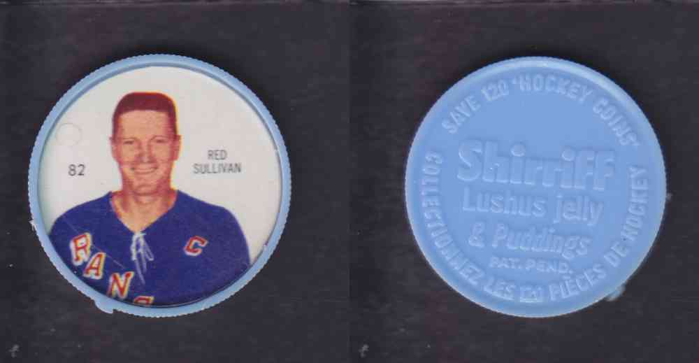 1960-61 SHIRRIFF HOCKEY COIN #82 R. SULLIVAN photo 1960-61 SHIRRIFF HOCKEY COIN #82 R. SULLIVAN photo